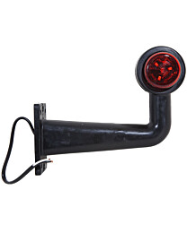 LED Äärivalo kumivarrella 12/24V 90° oikea