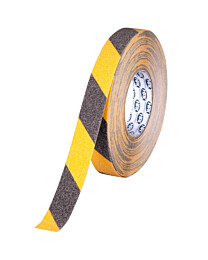 Liukuesteteippi 25mm x 18m kelta-musta