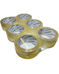 Pakkausteippi 48mm x 66m kirkas äänetön, 6kpl