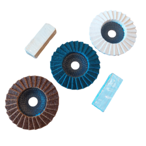 Kiillotussarja kulmahiomakoneeseen 125 mm 5-osainen