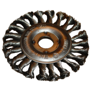 Teräsharja kulmahiomakoneeseen 100mm lautasharja palmikoitu 0,35mm lanka teräs 